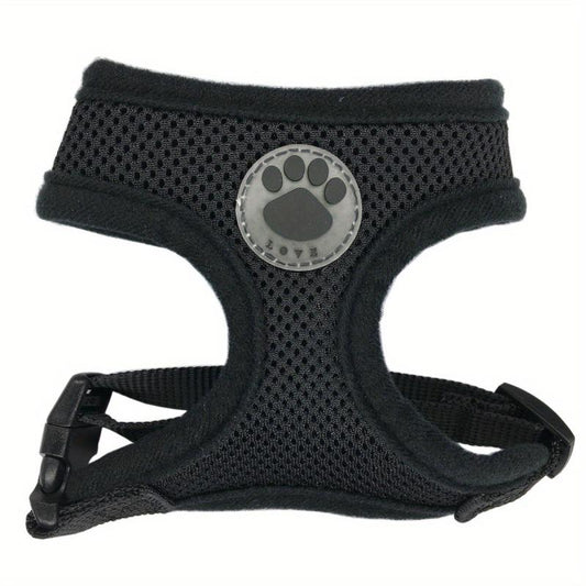 Nylon Mesh Dog Harness for Puppies & Small Dogs, Adjustable Chest Strap
