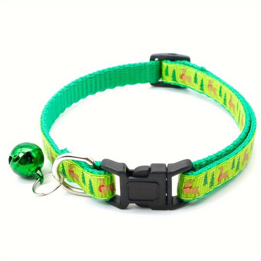 Christmas Pet Collar for Dogs & Cats with Bell