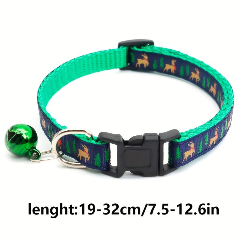 Christmas Pet Collar for Dogs & Cats with Bell