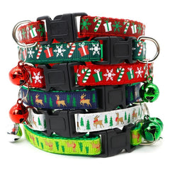 Christmas Pet Collar for Dogs & Cats with Bell