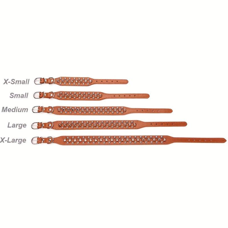 Adjustable Spiked Leather Pet Collar for Dogs