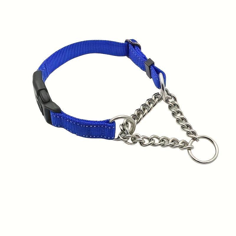 Reflective Adjustable Chain Dog Collar Safety Locking Buckle