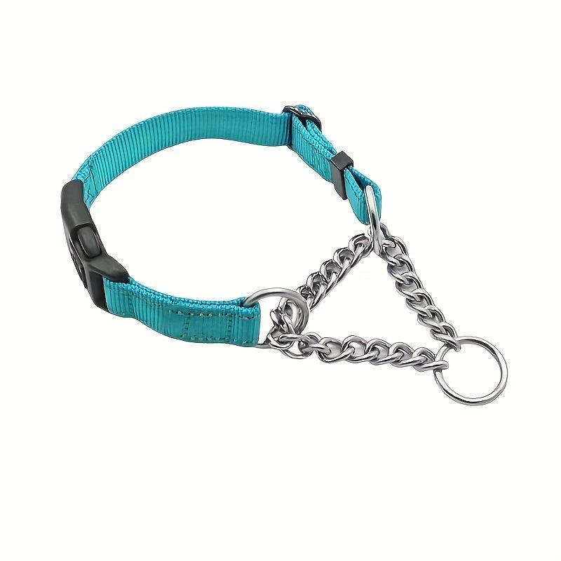 Reflective Adjustable Chain Dog Collar Safety Locking Buckle