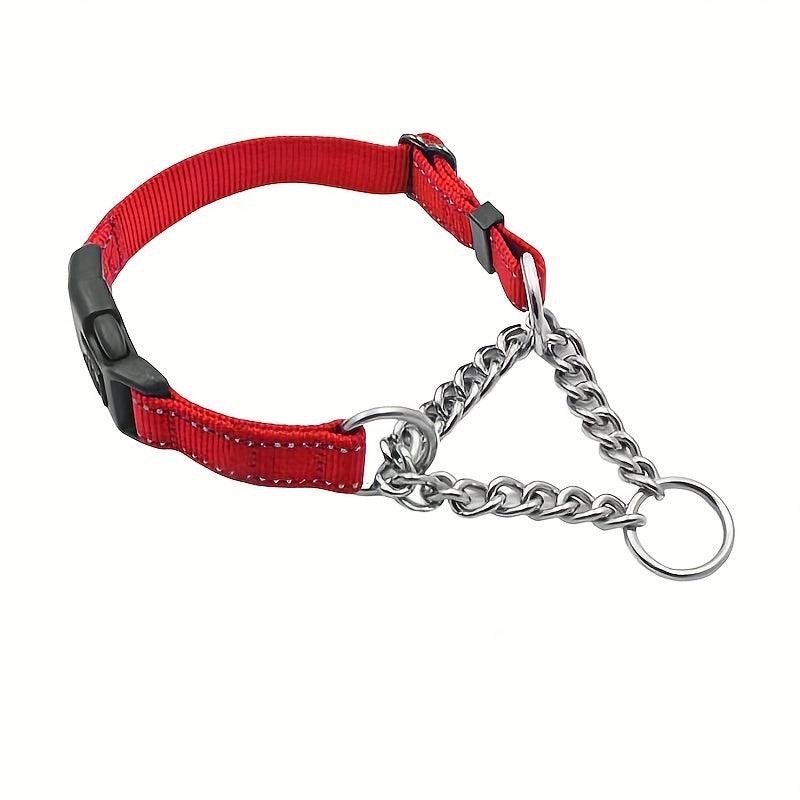 Reflective Adjustable Chain Dog Collar Safety Locking Buckle
