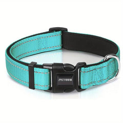 Reflective Dog Collar Soft Neoprene Padded Breathable Nylon Collar