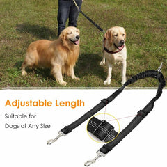 Dual Dog Leash No Tangle 360 Swivel 2 Dogs
