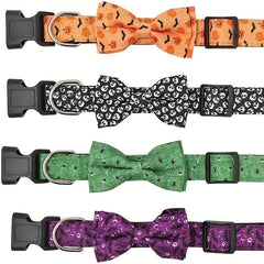 Halloween Dog Collar with Bow Tie for Small, Medium, Large Dogs