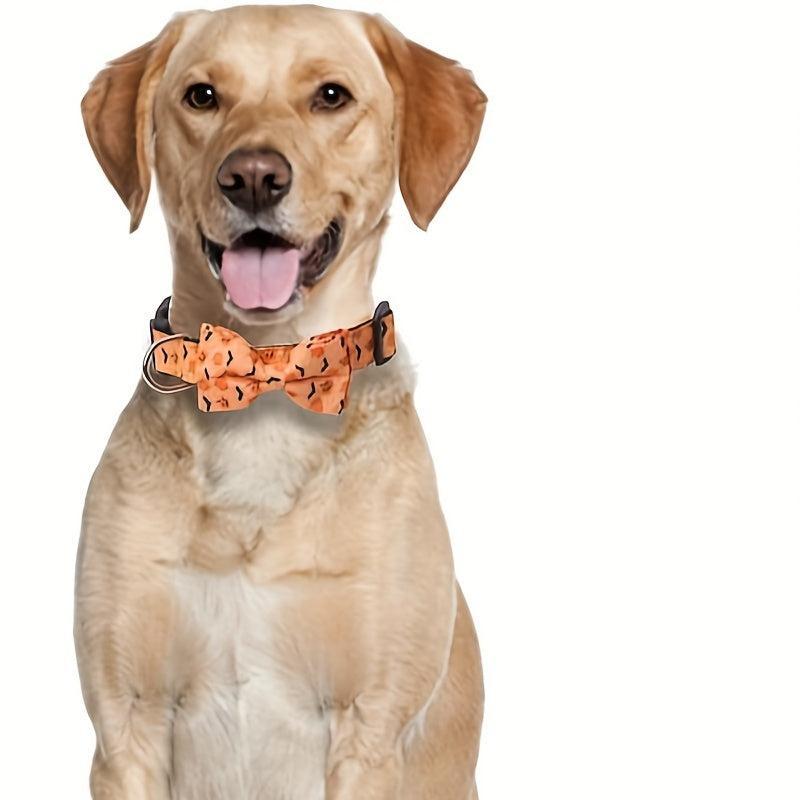 Halloween Dog Collar with Bow Tie for Small, Medium, Large Dogs
