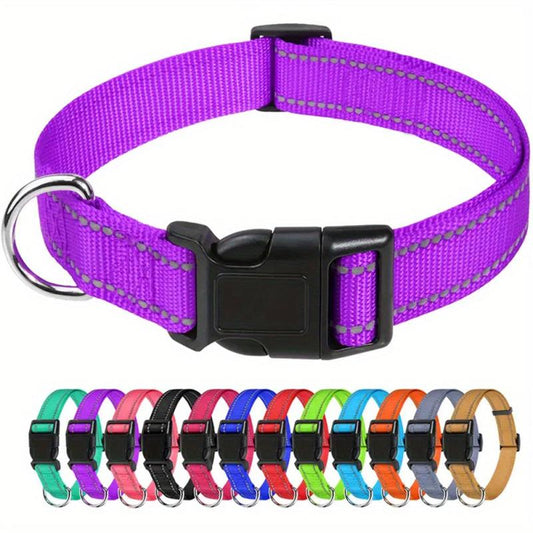 Taglory Reflective Dog Collar for All Breeds - Keep Your Dog Safe at Night