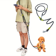 Reflective Hands-Free Dog Leash for Walking, Jogging, Running