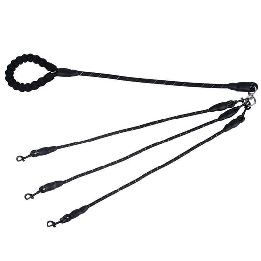 Pet Way Leash for Walking Multiple Dogs Elastic Straps Tangle Comfortable Handle