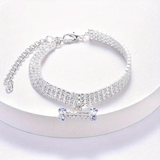 Adjustable Agate Bone Necklace for Dogs - Stylish and Comfortable Accessory