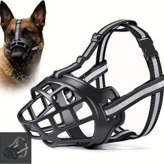Breathable Reflective Dog Muzzle Durable Prevent Biting Chewing