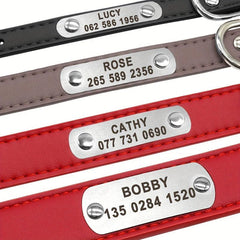 Customized PU Leather Dog Collar for Small, Medium & Large Dogs