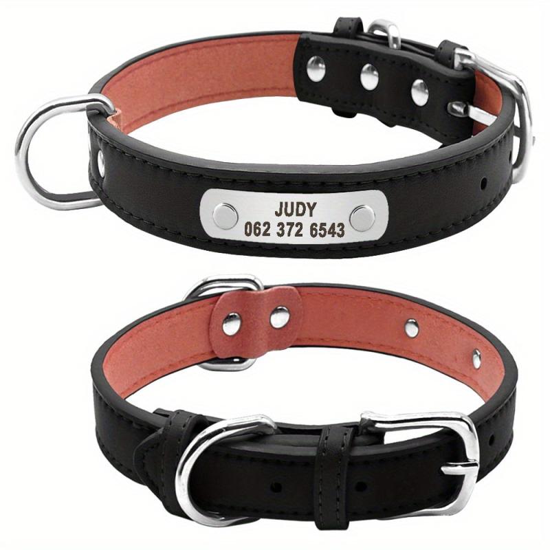 Customized PU Leather Dog Collar for Small, Medium & Large Dogs
