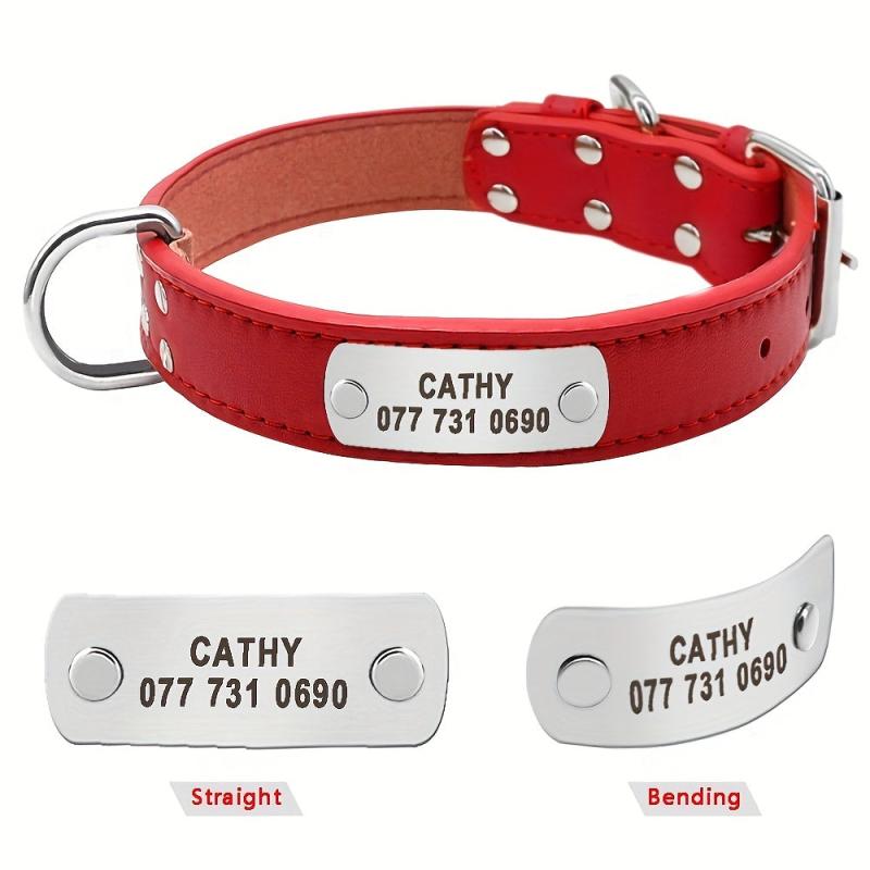 Customized PU Leather Dog Collar for Small, Medium & Large Dogs