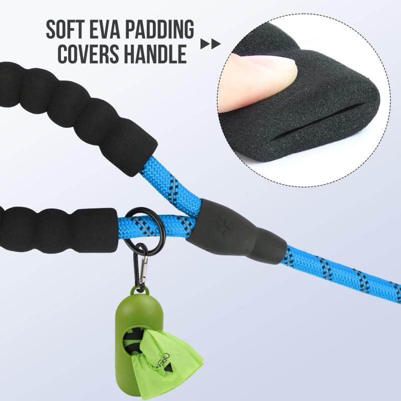 Reflective Pet Leash & Collar Set for Dogs - Adjustable Nylon Collar