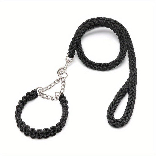 Braided Dog Training Leash Set for Small Medium Large Dogs