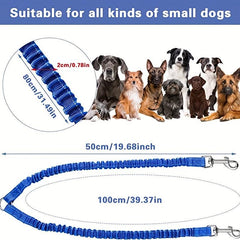 Dual Dog Leash 360 Swivel Rotation No Tangle Splitter Adjustable Length Buckle