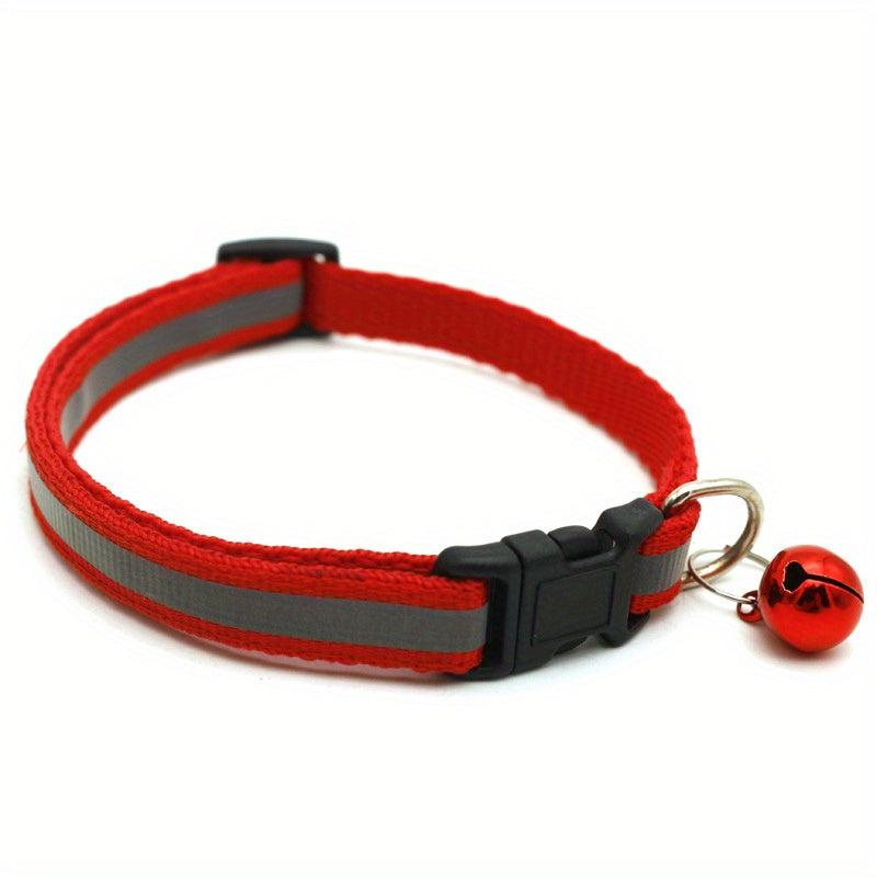 Reflective Pet Collar with Bell for Cats and Dogs - Keep Your Pet Safe