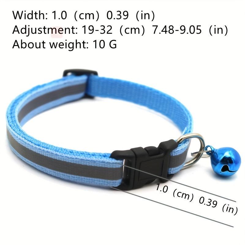 Reflective Pet Collar with Bell for Cats and Dogs - Keep Your Pet Safe