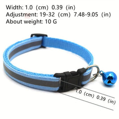 Reflective Pet Collar with Bell for Cats and Dogs - Keep Your Pet Safe