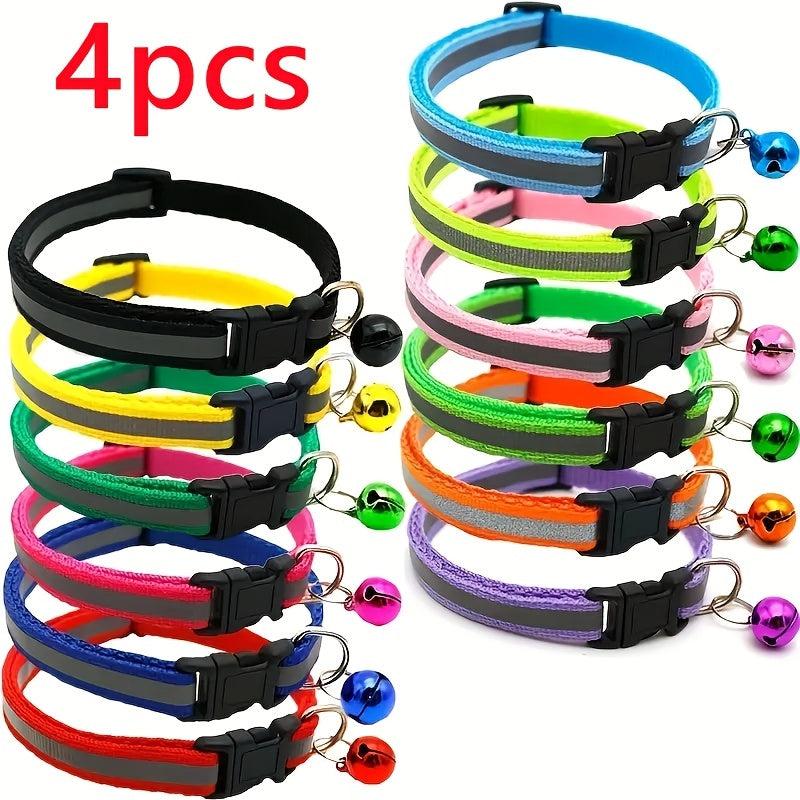 Reflective Pet Collar with Bell for Cats and Dogs - Keep Your Pet Safe