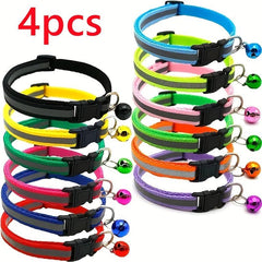 Reflective Pet Collar with Bell for Cats and Dogs - Keep Your Pet Safe