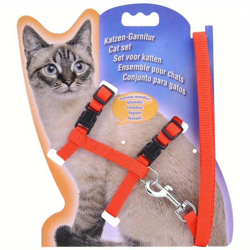 Adjustable Cat Harness & Leash Set for Safe & Secure Outdoor Adventures