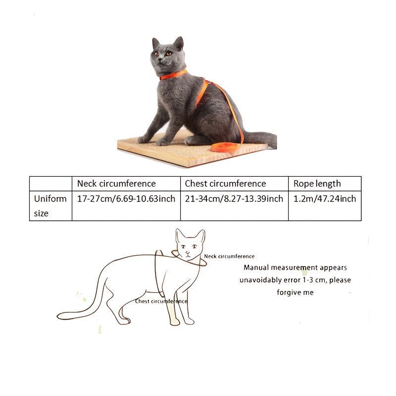Adjustable Cat Harness & Leash Set for Safe & Secure Outdoor Adventures