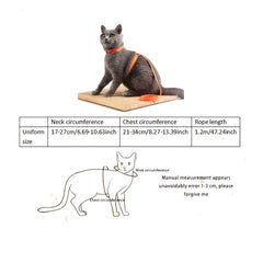 Adjustable Cat Harness & Leash Set for Safe & Secure Outdoor Adventures