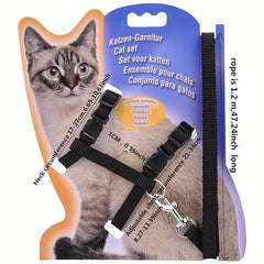 Adjustable Cat Harness & Leash Set for Safe & Secure Outdoor Adventures