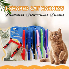 Adjustable Cat Harness & Leash Set for Safe & Secure Outdoor Adventures