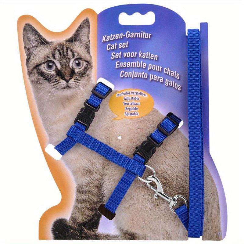 Adjustable Cat Harness & Leash Set for Safe & Secure Outdoor Adventures