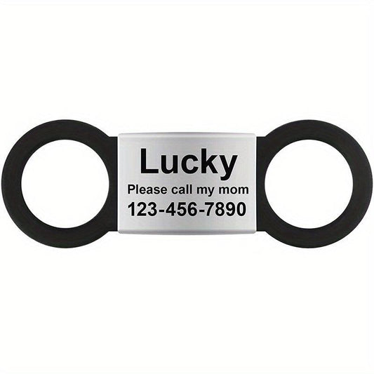 Custom Slide On Pet ID Tag - Deep Engraving