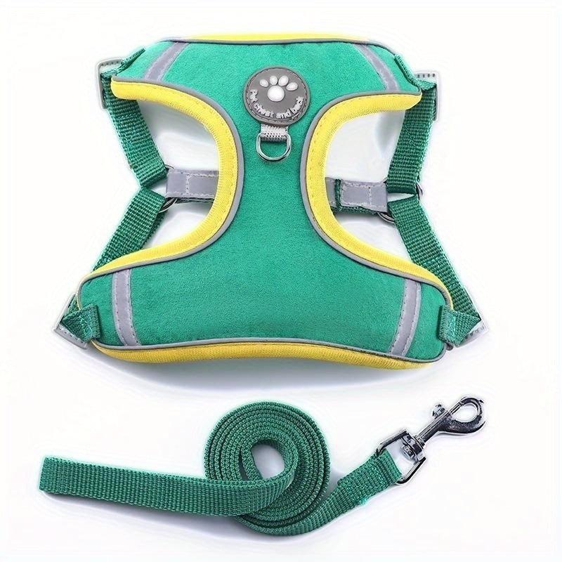 Reflective No Pull Dog Harness with Leash Set - Comfortable Padded Vest
