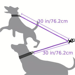 Taglory Reflective Dual Dog Leash for Small Dogs