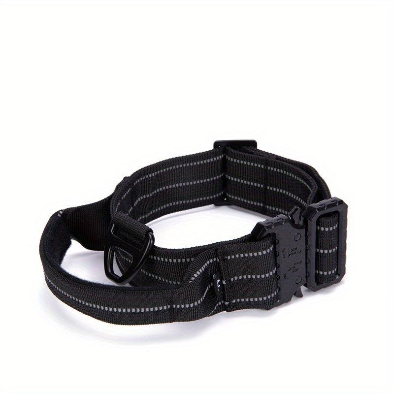 Tactical Training Dog Collar Medium/Large Dogs Nylon Reflective
