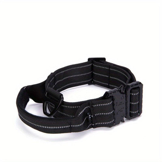 Tactical Training Dog Collar Medium/Large Dogs Nylon Reflective