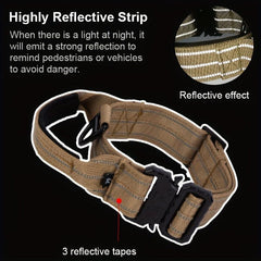 Tactical Training Dog Collar Medium/Large Dogs Nylon Reflective
