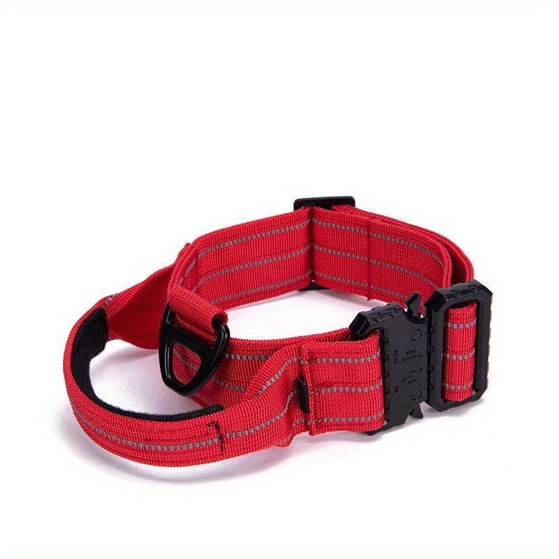 Tactical Training Dog Collar Medium/Large Dogs Nylon Reflective