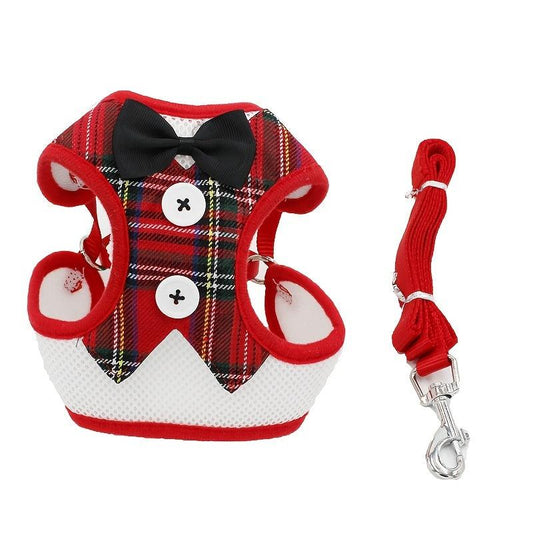Dog Vest Harness And Leash Set Small Dog Walking Breathable Step-in