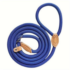 Durable Braided Rope Dog Slip Lead with Snap Hook - Adjustable Leash for Dogs