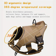 Waterproof Dog Harness Training Tactical Wear-resistant Chest Harness