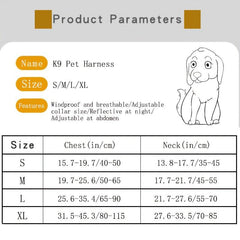 Waterproof Dog Harness Training Tactical Wear-resistant Chest Harness