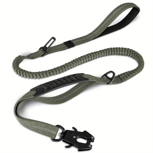 Reflective Bungee Dog Leash with 2 Mode Handles