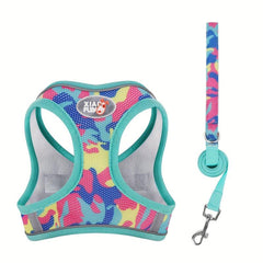 Camouflage Dog Chest Strap Mesh Vest Harness for Small and Medium Dogs