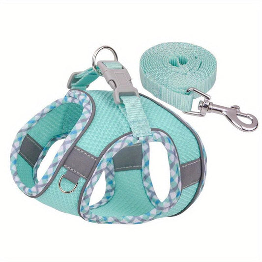 Reflective Nylon Pet Dog Harness No Pull Adjustable Outdoor Walking Collar