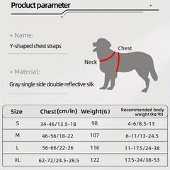 Reflective Breathable Dog Leash Saddle Harness with Chest and Back Leash