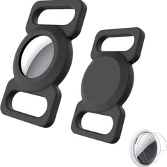 2pcs Dog Collar Holder With Air Tag Silicone Cat Pet Collar Loop Holder